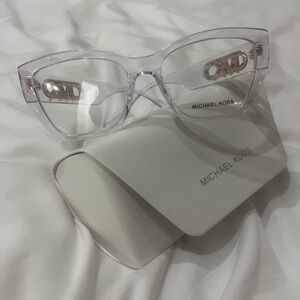 FRAMES ONLY MK 4149U 3050 in Clear Rose Gold with a LOGO